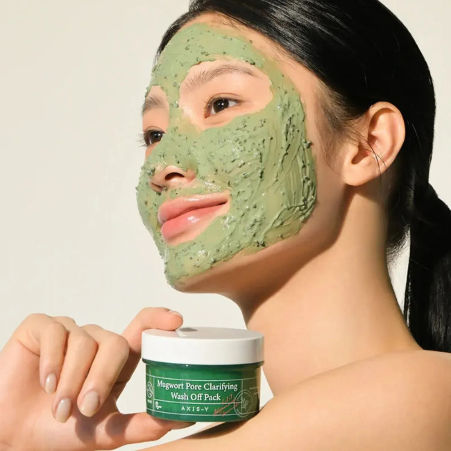 Глиняная маска для проблемной кожи AXIS-Y Mugwort Pore Clarifying Wash Off Pack 100ml, фото 3 Глиняная маска для проблемной кожи AXIS-Y Mugwort Pore Clarifying Wash Off Pack 100ml, фото 3